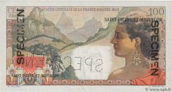 2 NF sur 100 Francs La Bourdonnais Spécimen SAINT-PIERRE UND MIQUELON  1960 P.32s fST