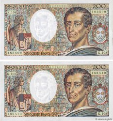 200 Francs MONTESQUIEU Consécutifs FRANCE  1992 F.70.12a
