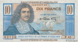10 Francs Colbert Numéro radar SAINT PIERRE AND MIQUELON  1946 P.23 UNC-