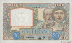 20 Francs TRAVAIL ET SCIENCE FRANCE  1940 F.12.06