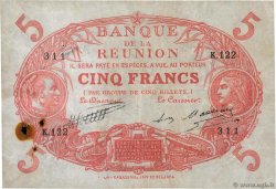 5 Francs Cabasson rouge REUNION ISLAND  1930 P.14