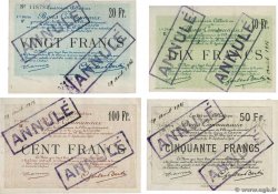 10 Francs à 100 Francs Annulé FRANCE Regionalismus und verschiedenen Douai et Carvin 1916 JP.59.0747-