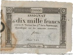 10000 Francs FRANCE  1795 Ass.52a VF+