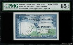1 Piastre - 1 Dong Spécimen FRENCH INDOCHINA  1954 P.105s