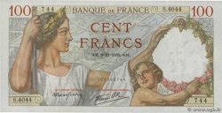 100 Francs SULLY FRANCE  1939 F.26.14 UNC