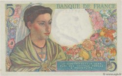 5 Francs BERGER Numéro RADAR FRANCE  1943 F.05.02 UNC-