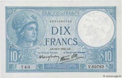 10 Francs MINERVE modifié FRANCE  1941 F.07.28 pr.SPL