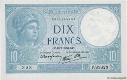 10 Francs MINERVE modifié FRANCE  1941 F.07.28