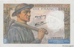 10 Francs MINEUR FRANKREICH  1944 F.08.12 fST+