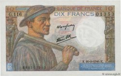 10 Francs MINEUR FRANCE  1946 F.08.15 SPL