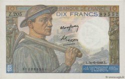 10 Francs MINEUR FRANCE  1949 F.08.22 XF+