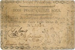 15 Sols FRANCE regionalism and miscellaneous Saint-Maixent 1791 Kc.79.063