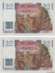 50 Francs LE VERRIER Lot FRANCE  1947 F.20.08