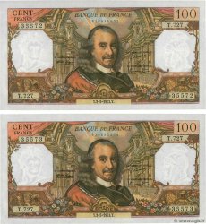 100 Francs CORNEILLE Consécutifs FRANCE  1973 F.65.42