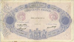 500 Francs BLEU ET ROSE FRANCE  1937 F.30.38 TB