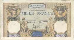 1000 Francs CÉRÈS ET MERCURE type modifié FRANCE  1938 F.38.25 pr.TTB