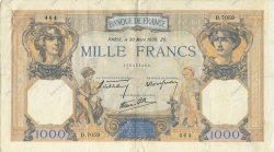 1000 Francs CÉRÈS ET MERCURE type modifié FRANKREICH  1939 F.38.35