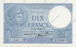 10 Francs MINERVE modifié FRANCE  1939 F.07.12