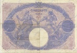 50 Francs BLEU ET ROSE FRANCE  1915 F.14.28 TB+