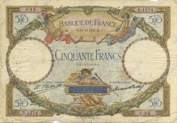 50 Francs LUC OLIVIER MERSON FRANCE  1927 F.15.01 B+