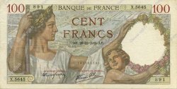 100 Francs SULLY FRANKREICH  1939 F.26.19