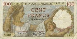 100 Francs SULLY FRANCE  1941 F.26.59 TTB