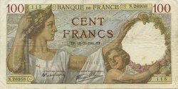 100 Francs SULLY FRANCE  1941 F.26.63 TTB