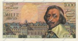 1000 Francs RICHELIEU FRANCE  1956 F.42.18 pr.SPL