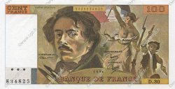 100 Francs DELACROIX modifié FRANCE  1980 F.69.04a