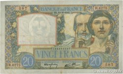 20 Francs TRAVAIL ET SCIENCE FRANCE  1941 F.12.19 TB+