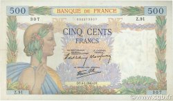 500 Francs LA PAIX FRANCE  1940 F.32.01