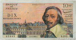 10 Nouveaux Francs RICHELIEU FRANCE  1962 F.57.18 TTB