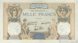 1000 Francs CÉRÈS ET MERCURE type modifié FRANCE  1938 F.38.25