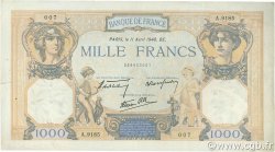 1000 Francs CÉRÈS ET MERCURE type modifié FRANKREICH  1940 F.38.45 SS