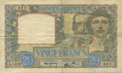 20 Francs TRAVAIL ET SCIENCE FRANCE  1940 F.12.09