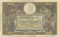 100 Francs LUC OLIVIER MERSON sans LOM FRANCE  1920 F.23.12 B+