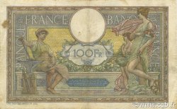 100 Francs LUC OLIVIER MERSON sans LOM FRANCE  1921 F.23.14 B à TB