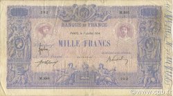 1000 Francs BLEU ET ROSE FRANCE  1914 F.36.28 B+
