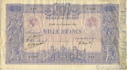 1000 Francs BLEU ET ROSE FRANCIA  1924 F.36.40