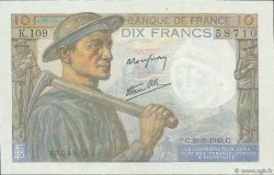 10 Francs MINEUR FRANCE  1946 F.08.15 AU-