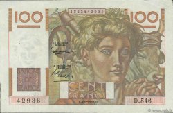 100 Francs JEUNE PAYSAN FRANCE  1953 F.28.37