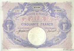 50 Francs BLEU ET ROSE FRANCE  1919 F.14.32 TTB