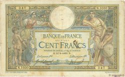 100 Francs LUC OLIVIER MERSON sans LOM FRANCE  1909 F.23.01 B
