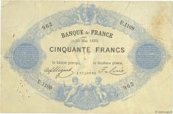 50 Francs type 1868 Indices Noirs FRANCE  1883 F.A38.13 B+
