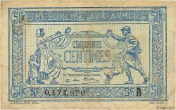 50 Centimes TRÉSORERIE AUX ARMÉES 1919 FRANCE  1919 VF.02.01 TTB