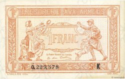 1 Franc TRÉSORERIE AUX ARMÉES 1917 FRANCE  1917 VF.03.11 SUP