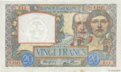 20 Francs TRAVAIL ET SCIENCE FRANCE  1940 F.12.11 TTB+