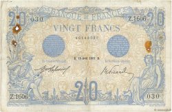 20 Francs BLEU FRANKREICH  1912 F.10.02 fSS