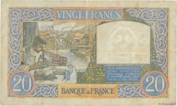 20 Francs TRAVAIL ET SCIENCE FRANCE  1940 F.12.04 VF-