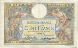 100 Francs LUC OLIVIER MERSON sans LOM FRANCE  1923 F.23.16 pr.TTB